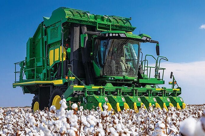 Zentral isiertes Schmier system hilft bei der effizienten Baumwoll ernte