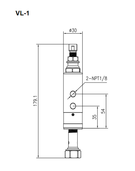Technical Drawing of VL-1 Metering Valves Technical Drawing of VL-1 Metering Valves