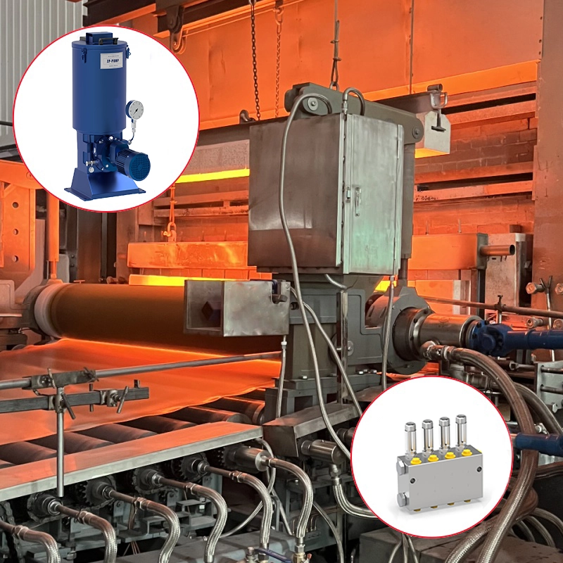 Zentrales Schmier system in der Stahl metallurgie ausrüstung