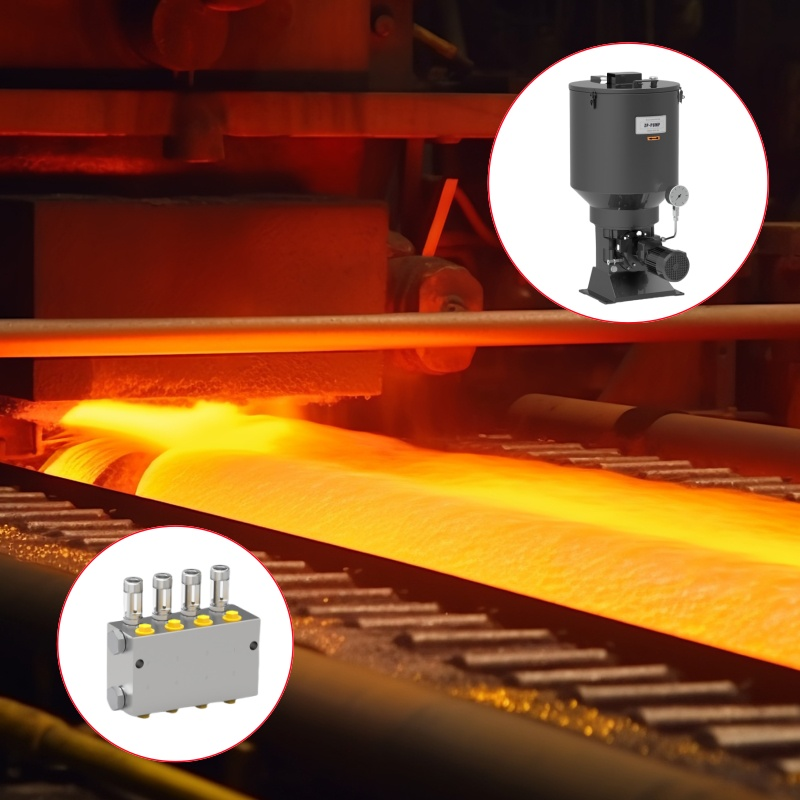 Zentrales Schmier system in der Stahl metallurgie ausrüstung